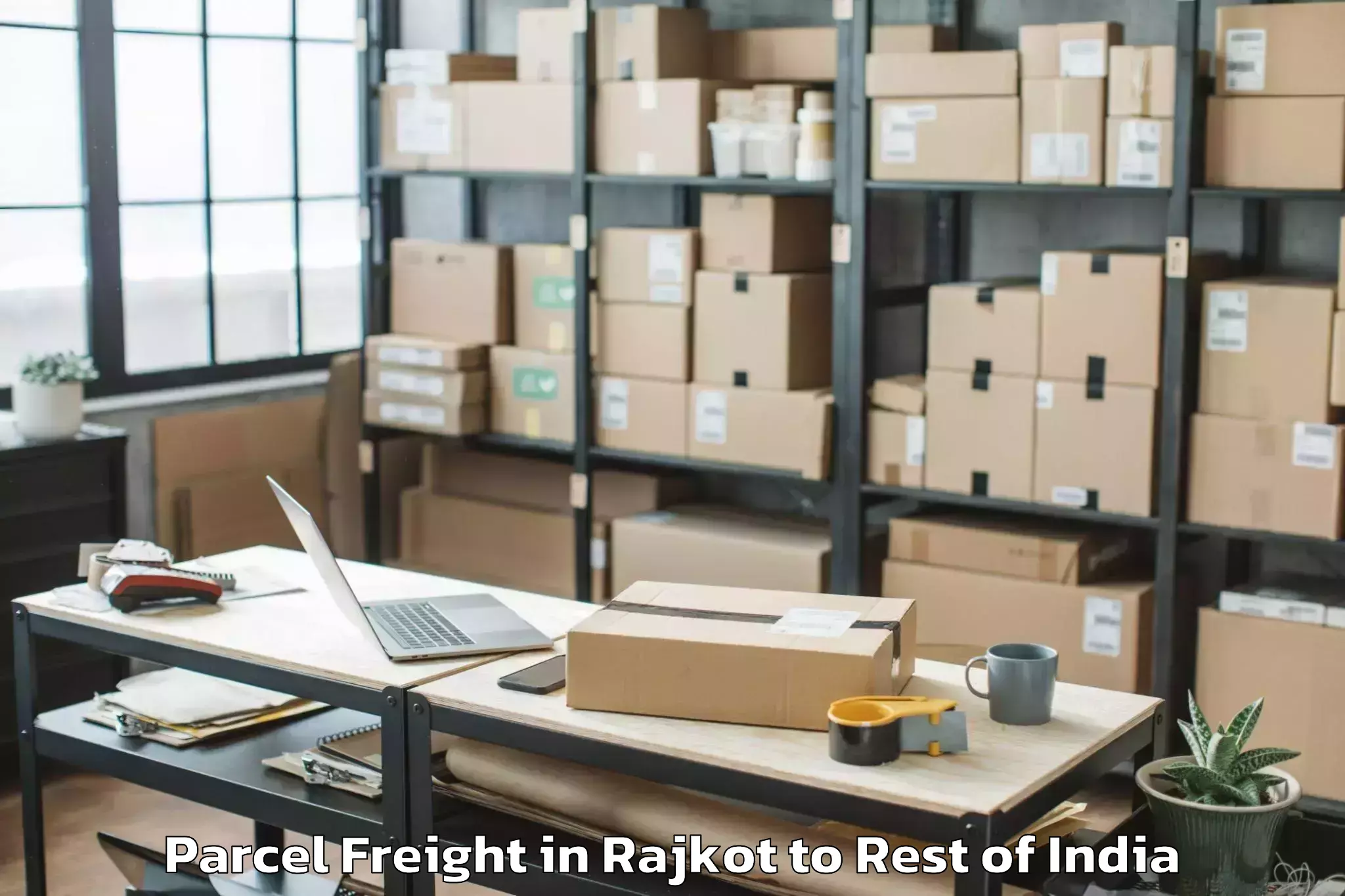 Easy Rajkot to Chenani Parcel Freight Booking